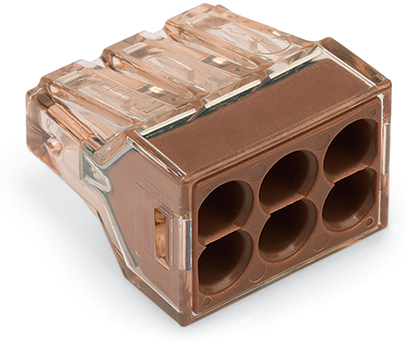 LASKLEM 6-VOUDIG 4MM² TRANSPARANT BRUIN