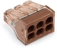 LASKLEM 6-VOUDIG 4MM² TRANSPARANT BRUIN