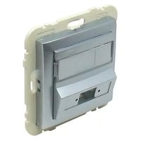 Efapel basis sokkel en centraalplaat tbv 1*rj45 aluminium