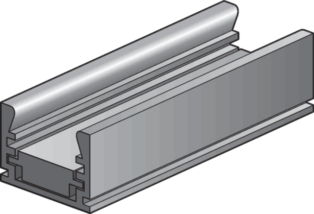 Niko - Aluminium profiel met verstelbare hoogte, 2 m