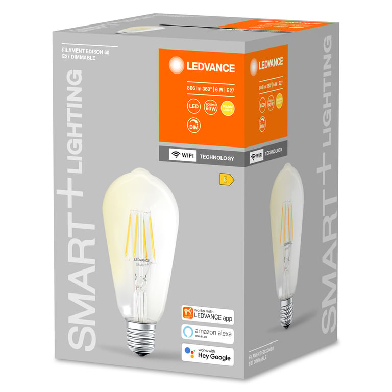 SMART+ Filament Edison Dimmable 60 5,5W E27 (CS à 1 PCE)