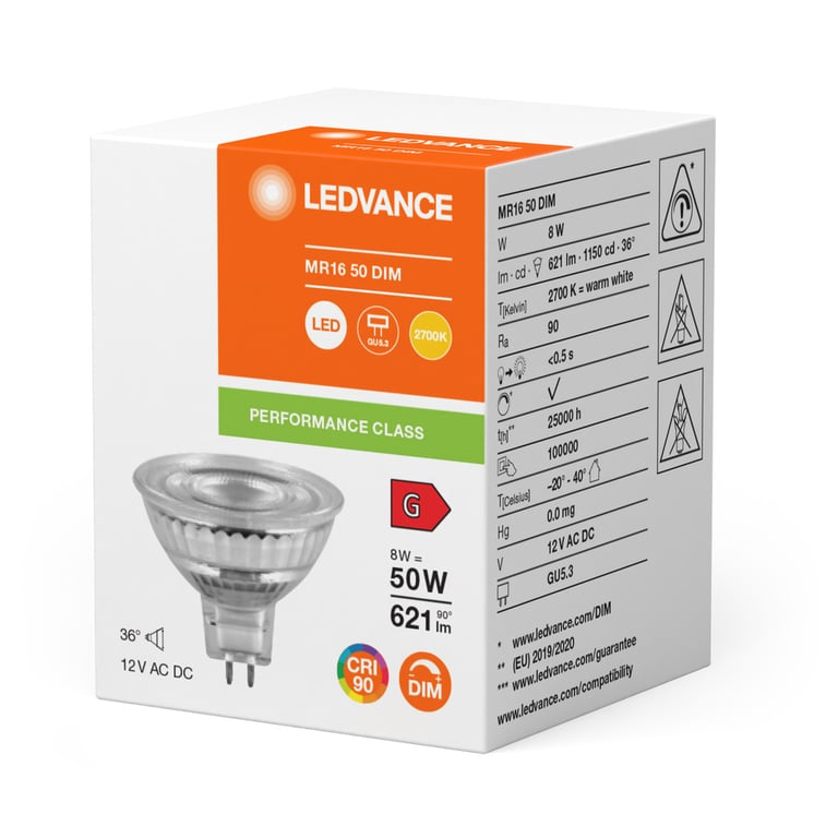 LED MR16 DIM P 8W 927 GU5.3