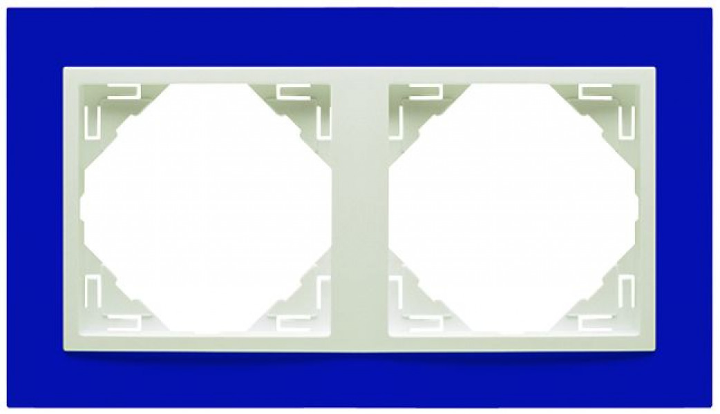 Efapel animato afdekr. 2v blauw/wit ice