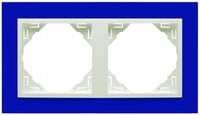 Efapel animato afdekr. 2v blauw/wit ice