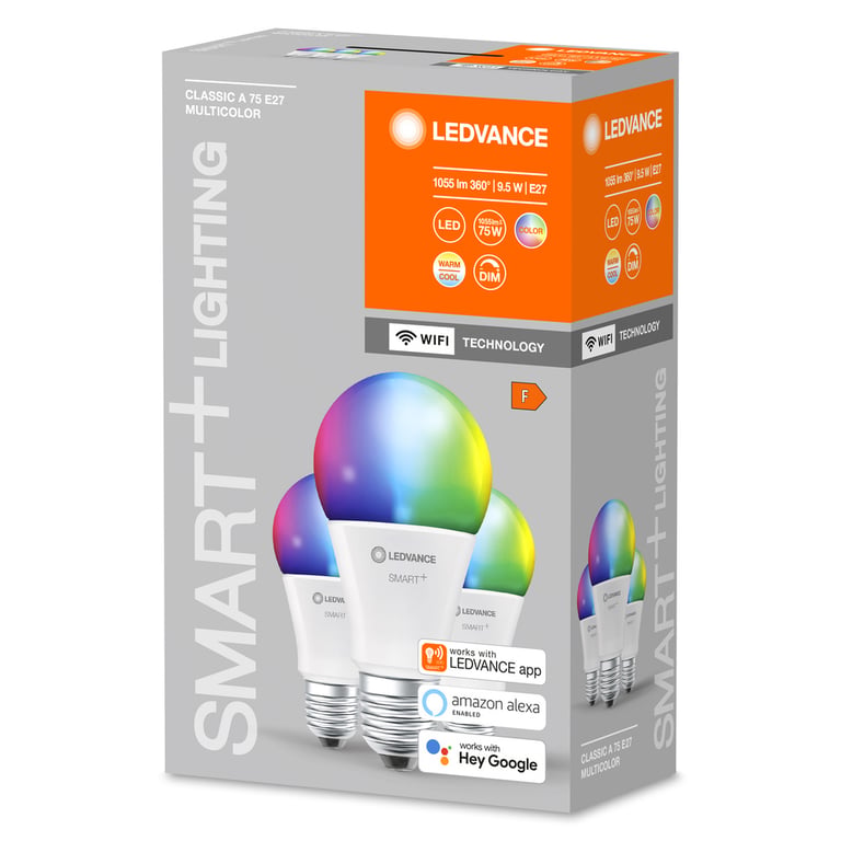 SMART+ WiFi Classic Multicolour 75 9.5 W/2700…6500K E27 (CS à 3 PCE)