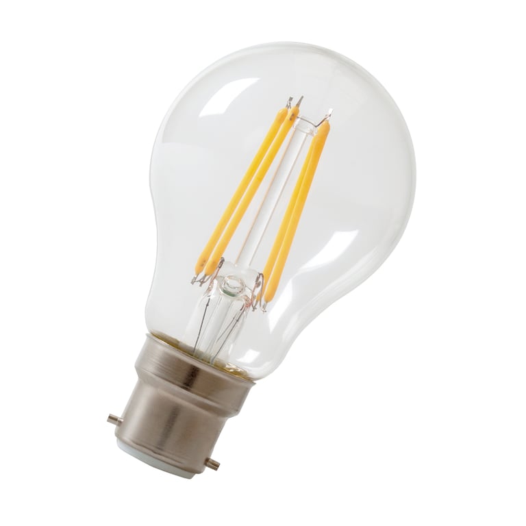 Calex LED Full Glass Filament GLS-lamp  220-240V 7W 810lm B22 A60, Clear 2700K CRI80 Dimmable, energy label A++