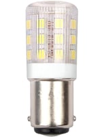 LED Ba15d Tube T18x45 10-24V 250Lm 3W 830 DC Clear non-Dim