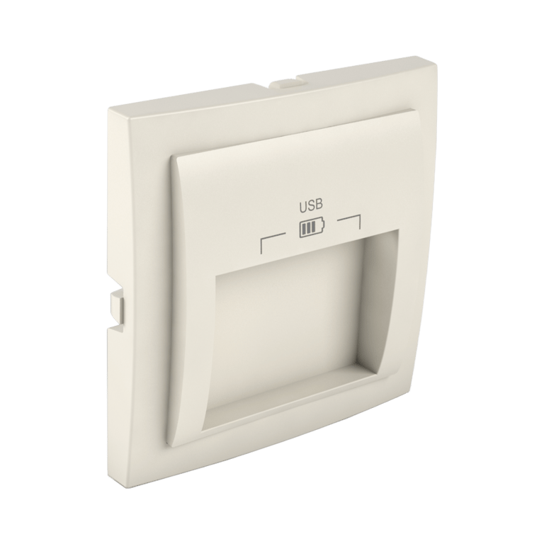 Efapel cpl. dubbele usb type a 20gr. uitgang creme
