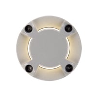LED PLOT ROUND cover, 4 lichtbundels, zilvergrijs
