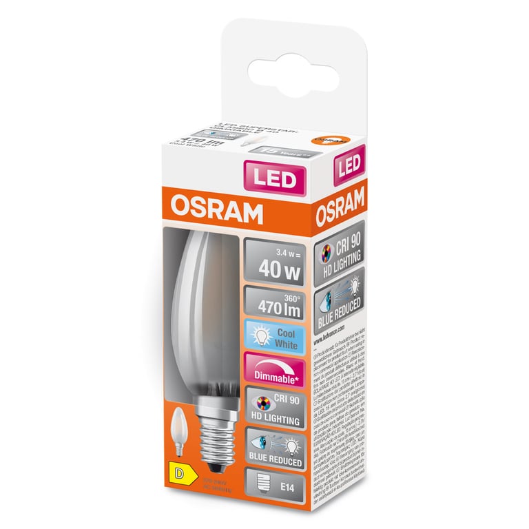 LED SUPERSTAR PLUS CLASSIC B FILAMENT 40 3.4 W/4000 K E14 (CS à 1 PC