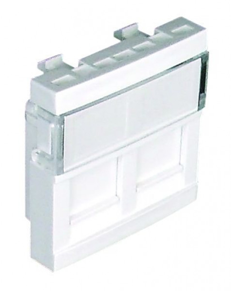 Efapel Frontplaat Voor 2x RJ Connectors 2 Modules Excl. Connector Wit