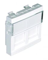 FACE PLATE F/2 RJ CONECTORS - 2 MOD WHITE