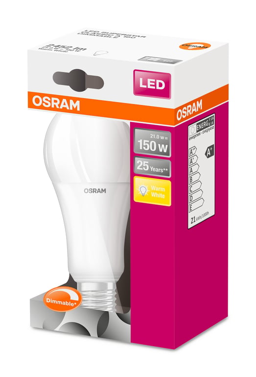 LED SUPERSTAR CLASSIC A 150 21 W/2700K E27 (CS à 1 PCE)