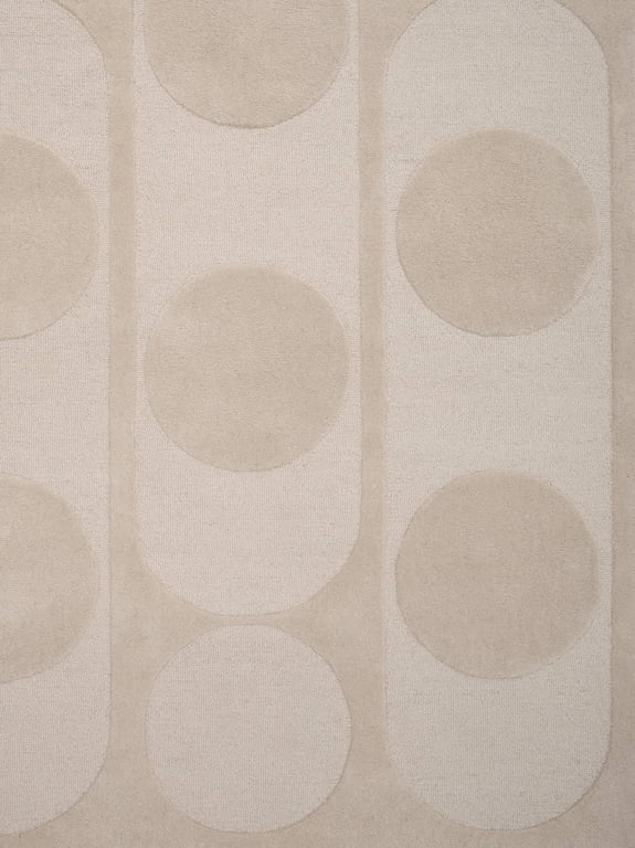 Wollen Vloerkleed Oda Beige Grijs