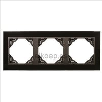 Efapel crystal afdekr. 3v zwart glas/grijs