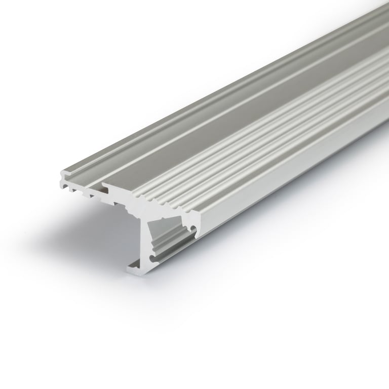 Profiel traptrede 10, horizontale en verticale montage, Grijs, 2 meter