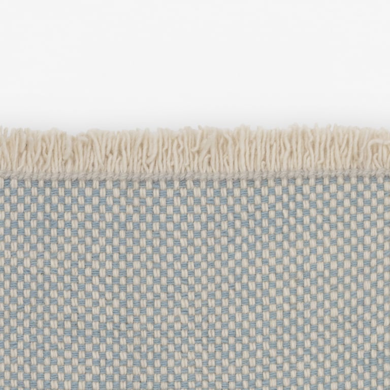 Kvadrat vloerkleed Duotone Wit Blauw 0731