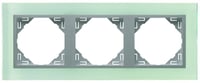 Efapel crystal afdekr. 3v wit glas/aluminium