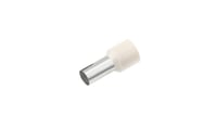 GeÏsoleerde Adereindhuls, DIN 46228, 0,5mm², lengte 10mm, wit