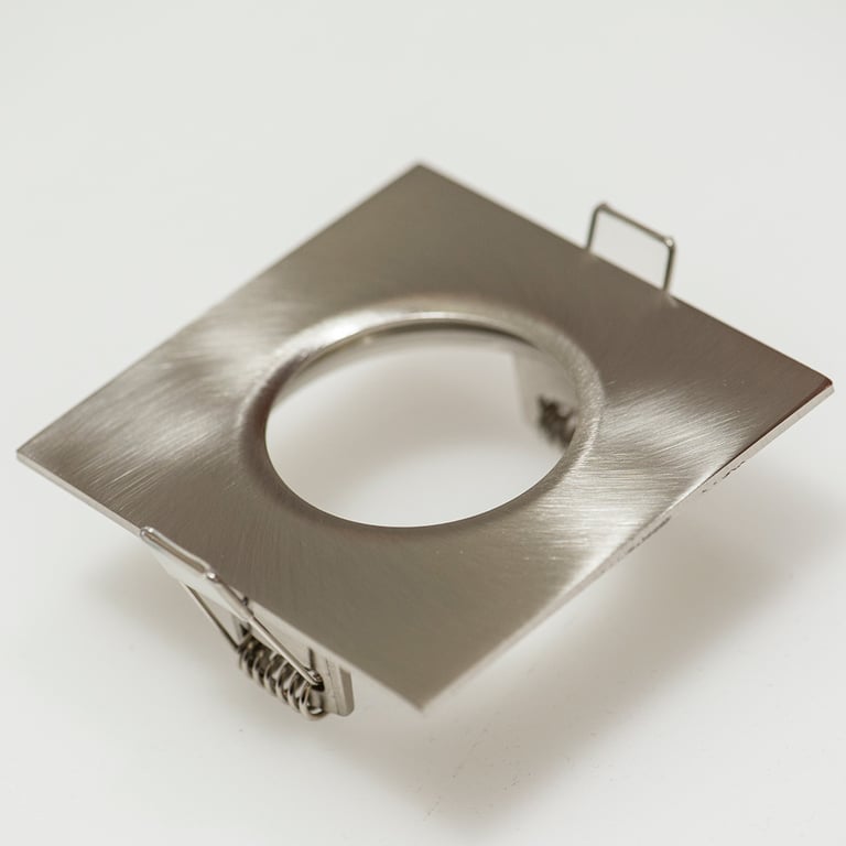 Downlight ring, vierkant 82(72)mm, geborsteld alum.