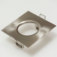Downlight ring, vierkant 82(72)mm, geborsteld alum.
