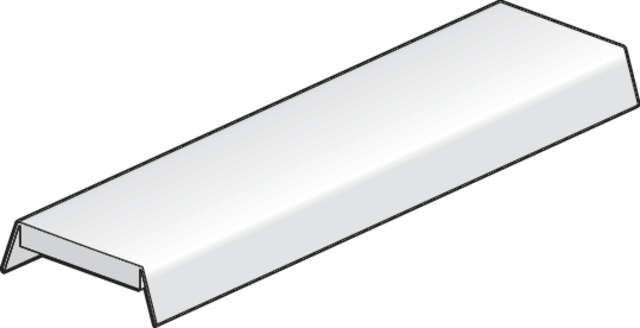 Niko - Vlakke milky white cover, 2 m