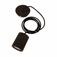 Calex Retro pendant, black fittings E40 (2 mtr wire)
