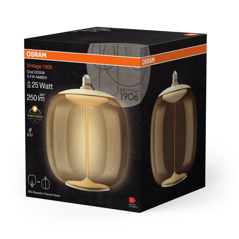 Vintage 1906® LED BIG DECORATIVE BULB WITH FILAMENT-MAGNETIC STYLE 3.4
