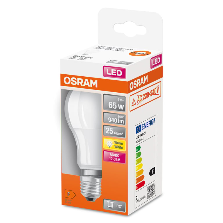 LED STAR CLASSIC A FOR LOW VOLTAGE 65 9 W/2700 K E27