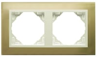 Efapel metallo/metaal afdekr. 2v goud/parel
