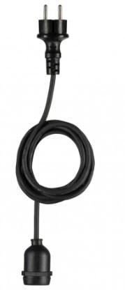 Outdoor Pendel E27 + KAP Zwart 3M met Stekker IP44