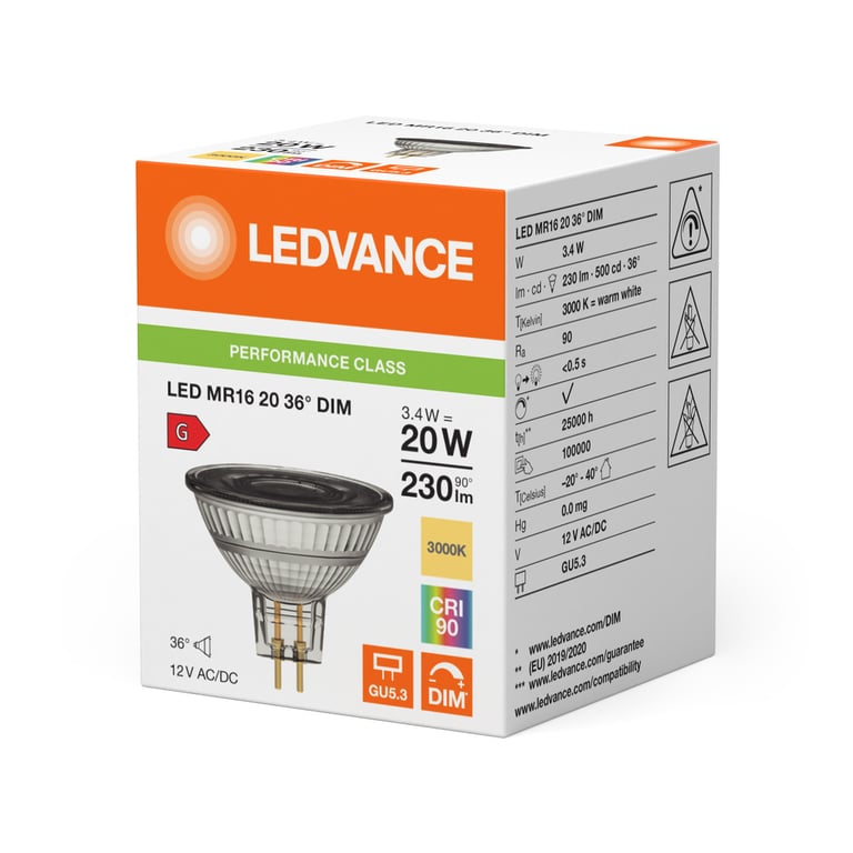 LED MR16 DIM P 3.4W 930 GU5.3