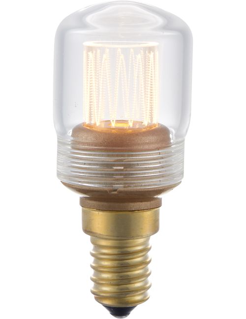 LED E14 Vintage Tube T30x70 230V 65Lm 2W 820 AC Clear Dim