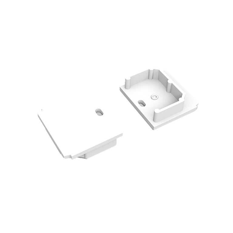 LUMIKO P20-TL-EK-W - Eindkap voor Profiel 20 trimless/stuc, wit, met g