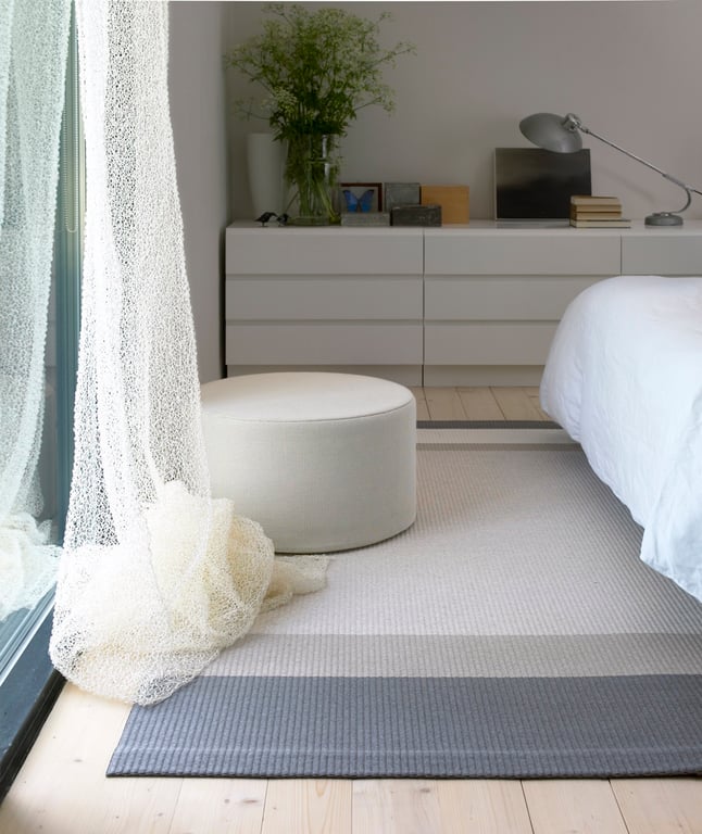 Design vloerkleed Woodnotes Panorama Stone - White 1331501
