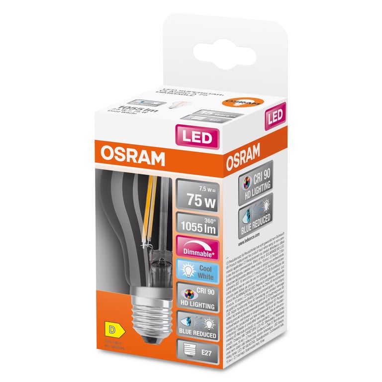 LED SUPERSTAR PLUS CLASSIC A FILAMENT 75 7.5 W/4000 K E27 (CS à 1 PC