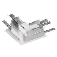 L-verbinder mechanisch, 48V TRACK, voor inbouwrail diep, rechts, wit