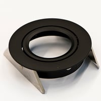 Downlight ring, rond, 87(76)mm, zwart kantelbaar, met bladveren