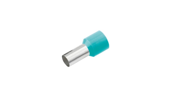 Geïsoleerde Adereindhuls, DIN 46228, 0,34mm², lengte 6mm, turkoois
