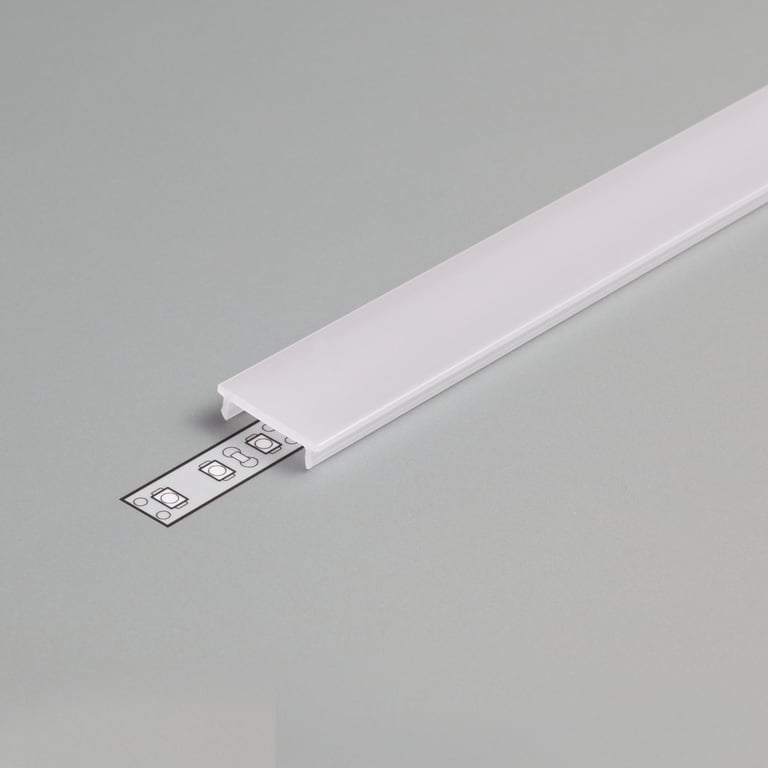 LUMIKO P-AFF-O-1M - Profiel afdekking F klik opaal, 1 meter