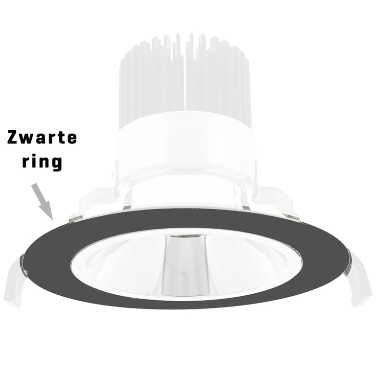 LUMIKO TRM-ROND-170-BL - Ronde pasring 170mm voor Juno module, Zwart