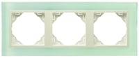Efapel crystal afdekr. 3v wit glas/parel