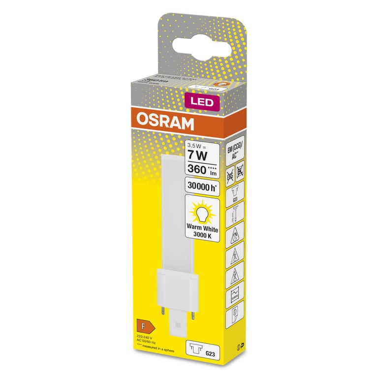 OSRAM DULUX® LED S EM &amp; AC MAINS 3.5W 830 G23