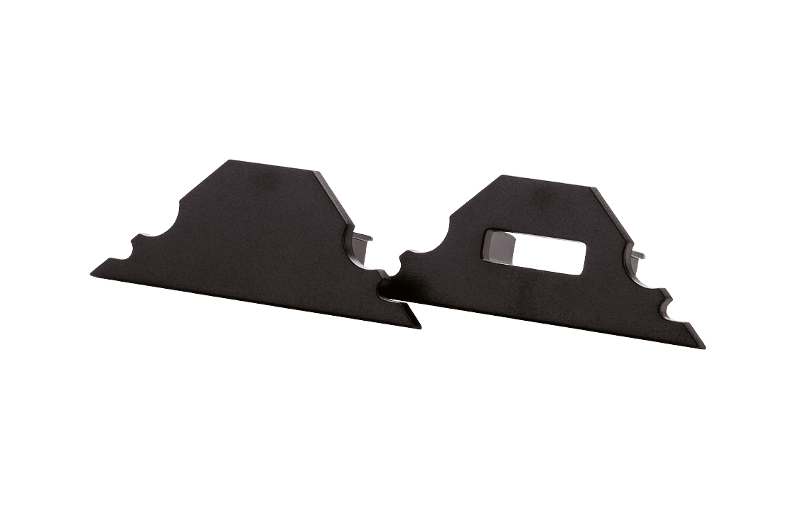 StripLine Zwart Eindstuk hoek kit Polycarbonaat (PC)