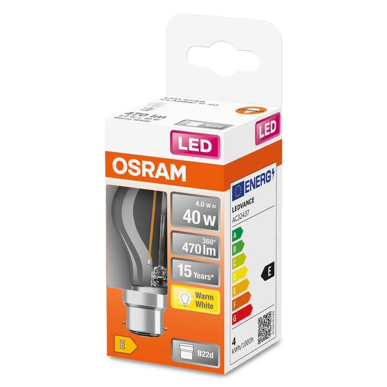 LED Retrofit CLASSIC P 40 4 W/2700 K B22d (CS à 1 PCE)