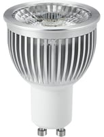 LED GU10 MR16 PMMA 50x65 230V 400Lm 5W 827 38° AC Silver Dim