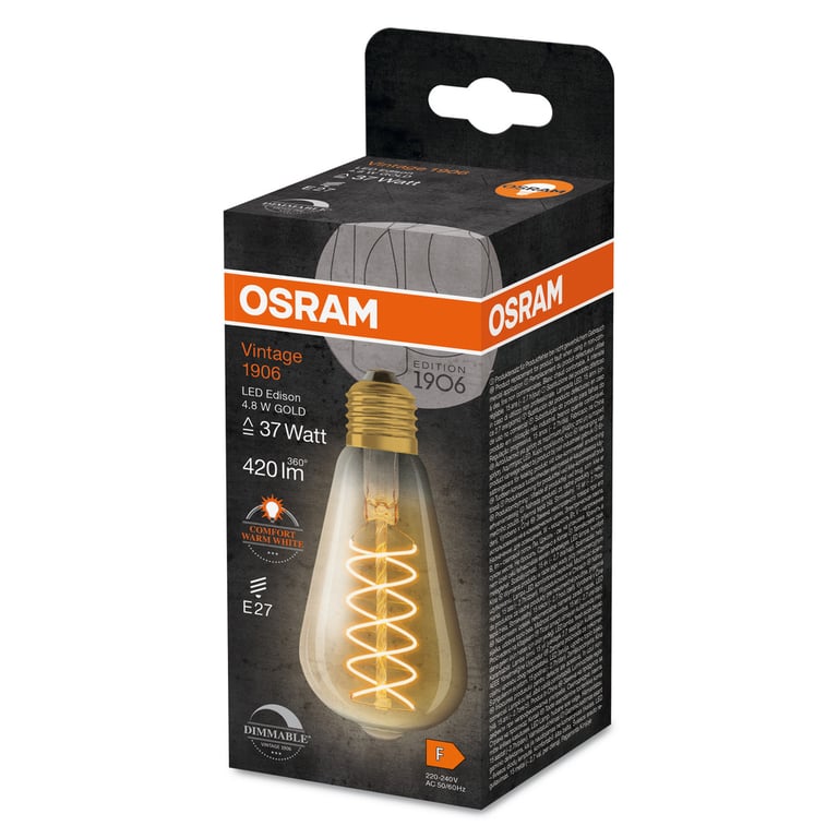 Vintage 1906 LED DIM 37 4.8 W/2200 K E27