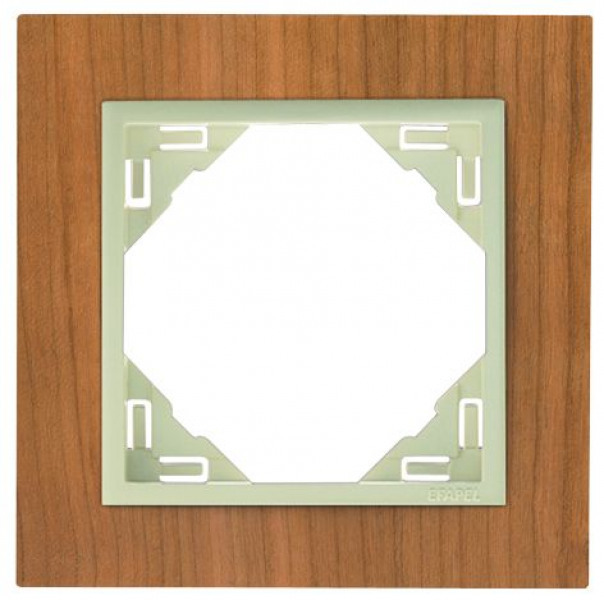 Efapel arbore/hout afdekr. 1v kersenhout/creme
