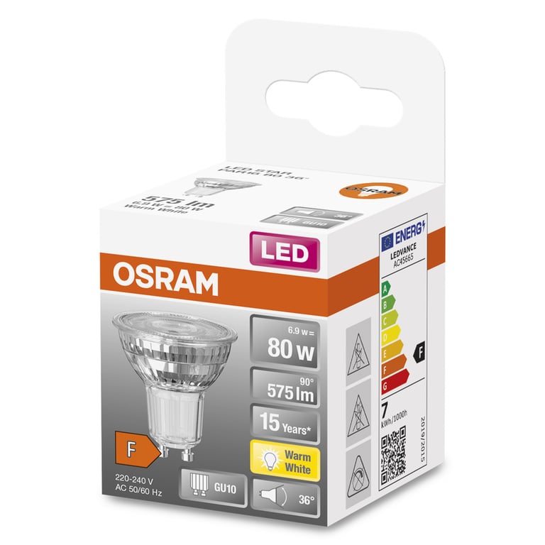 LED STAR PAR16 80 36 6.9 W/2700K GU10 (CS à 1 PCE)