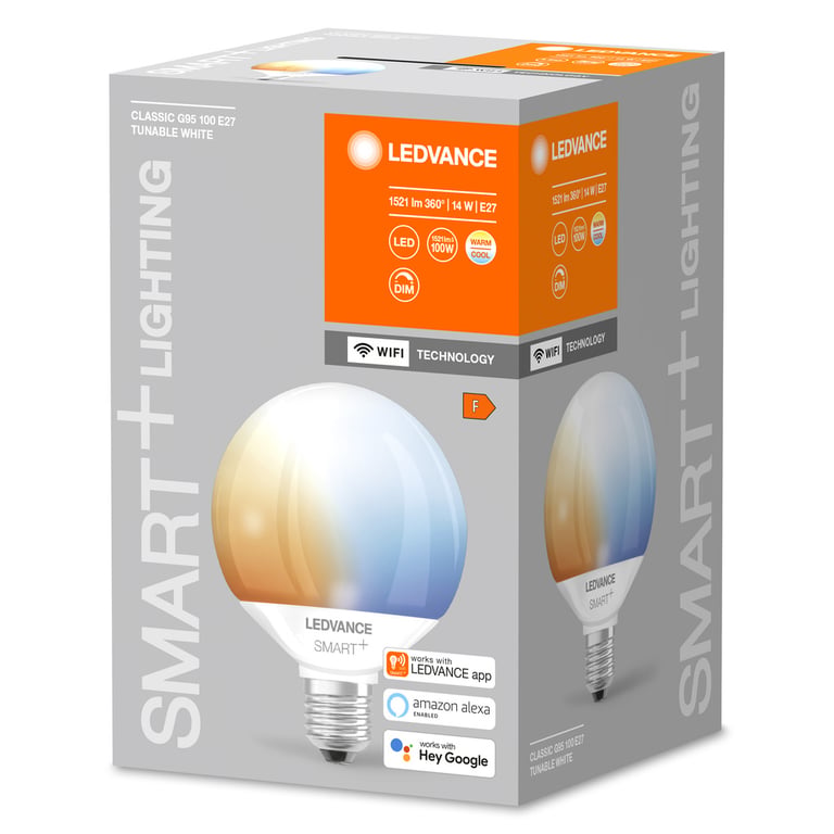 SMART+ WIFI Globe Tunable White G95 100 14W 2700…6500K E27